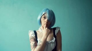 Rem Re Zero loves to play with vibrating sex toys - Cosplay Amateur SpookyBoogie