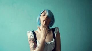 Rem Re Zero loves to play with vibrating sex toys - Cosplay Amateur SpookyBoogie