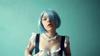 Rem Re Zero loves to play with vibrating sex toys - Cosplay Amateur SpookyBoogie