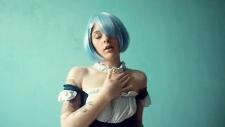 Rem Re Zero loves to play with vibrating sex toys - Cosplay Amateur SpookyBoogie
