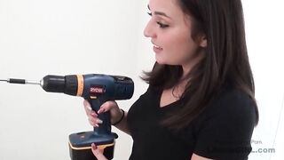 Dark Haired Bae gets to cum on rough penis into studio