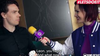 #LETSDOEIT - Anike Ekina - Lucky Bartender Fucks On His Bar With A Bae Butt Blondie