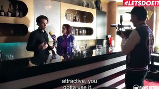 #LETSDOEIT - Anike Ekina - Lucky Bartender Fucks On His Bar With A Bae Butt Blondie