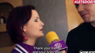 #LETSDOEIT - Anike Ekina - Lucky Bartender Fucks On His Bar With A Bae Butt Blondie