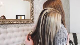 Red Haired Melissa Benz's lesbo private sex movie with Gina Gerson