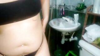his MILF catches him jerking off and helps him got his cum out with lustylatinasex