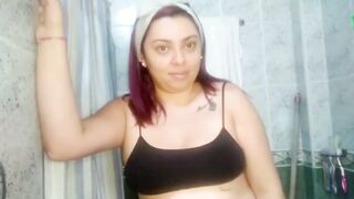 his MILF catches him jerking off and helps him got his cum out with lustylatinasex