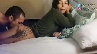 FELLATIO UNDER THE SHEETS - TEENAGERS ANAL DOGGY STYLE SEX