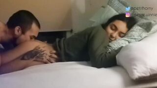 FELLATIO UNDER THE SHEETS - TEENAGERS ANAL DOGGY STYLE SEX