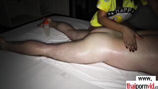 Amateur Thai strokes teens taking care her fat clients rough penis