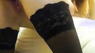 Busty Stepsister dildoing her wet pussy