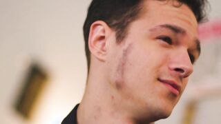 Gays rim and anal fuck at service station