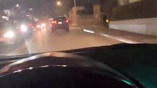 Public Car Fuck Ends in Facial for Big N