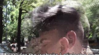 Hot Latino bottom picked up and stuffed with bare dick