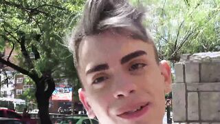 Hot Latino bottom picked up and stuffed with bare dick
