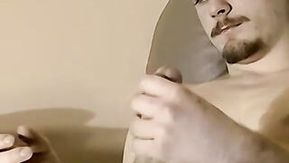 Gorgeous twink Blaze wanking his fat meat while home alone