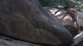 Latino jock fucks big black cock for interracial creampie
