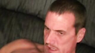 American man toys his ass after a long day at work