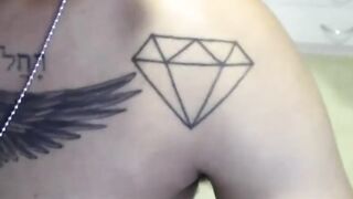 Horny amateur cock sucking his hung tattooed boyfriend
