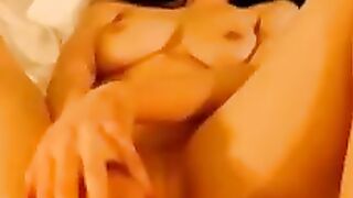 Stepsister having fun with her dildo on webcam