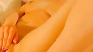 Stepsister having fun with her dildo on webcam