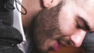 Hairy ass realtor is anal fucked for a job