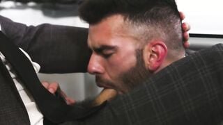 Hairy ass realtor is anal fucked for a job