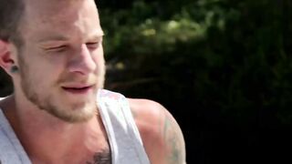 Big cock stallion Kaydin hammering hard at Jaxons ass