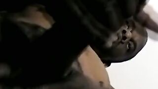 Iceberg jacks off his massive black dick like a champ