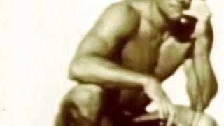 Classic muscle gay studs wanking their hairy cocks hardcore