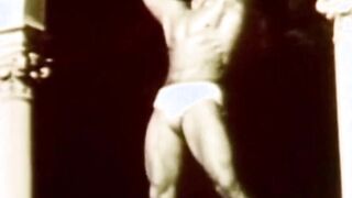 Classic muscle gay studs wanking their hairy cocks hardcore