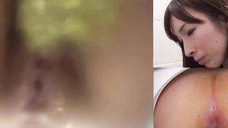 Japanese lady filmed while peeing with hidden cam