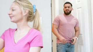 Stepbro fucks busty blonde teen stepsister POV