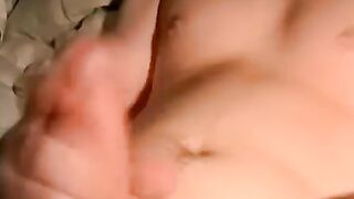 Amateur twink Blaze receives a blowjob while solo plays