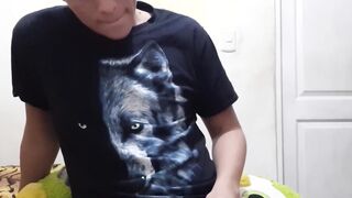 Solo masturbation with horny Latin guy who loves jerking off