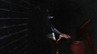 Blonde stud in leather jacked eats ass after sucking dick