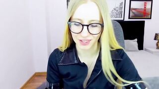 Small tits blonde amateur babe poses on webcam