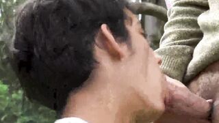 Hot young Latino barebacked after making out at the beach