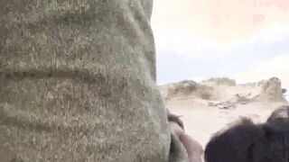 Hot young Latino barebacked after making out at the beach
