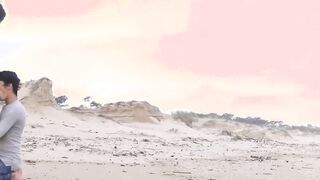 Hot young Latino barebacked after making out at the beach
