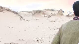 Hot young Latino barebacked after making out at the beach