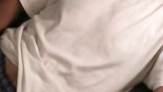 Older dude takes out his thick throbbing cock for a jerkoff
