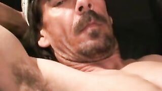 Older dude takes out his thick throbbing cock for a jerkoff