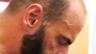 Bearded bears asshole pounded hard after cock sucking