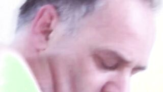 Hairy old guy gets lucky with a beautiful Euro teen