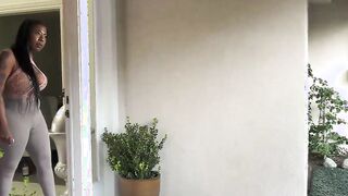 Big Booty Ebony Babe Gogo Fukme Sucks The Porch Pirates White Cock