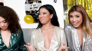 Gfs in sparkly dress demand cock on NYE