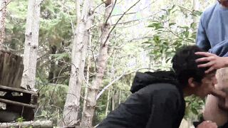 Straight Latino cutie sucks dick before bareback action