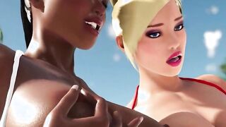 Lucky Girl Gets FUTA Shemale DP Threesome