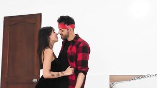 Latina gags on cock before going out on date